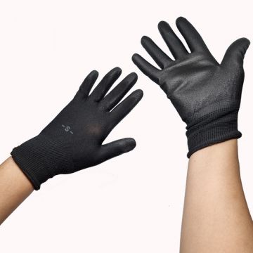 Uni World Gloves - PU Palm - Black 3pk LARGE ONLY