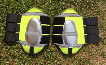 Front Brushing Boots, Neoprene & Velcro with REFLECTIVE TAPE